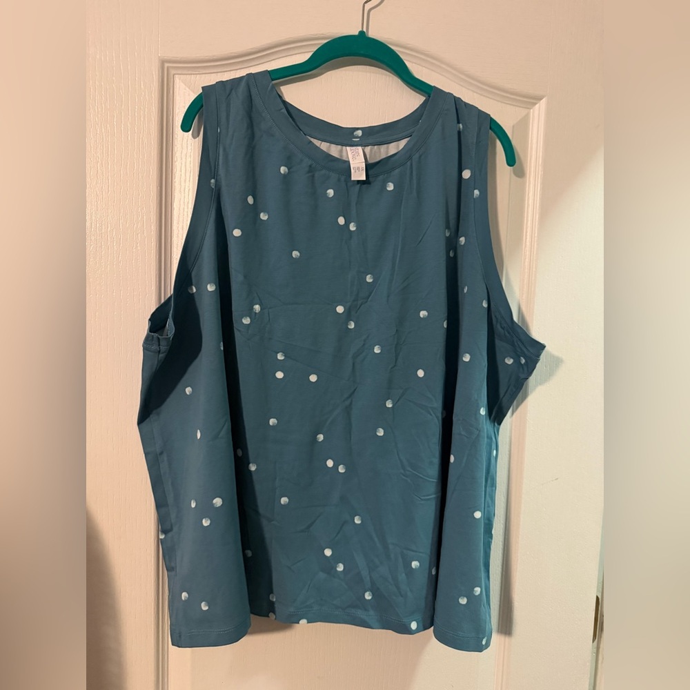Stars Above Blue Pajamas with White Polka Dots